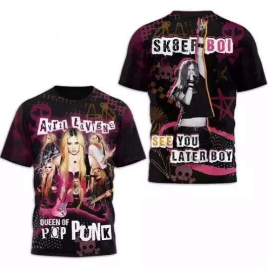 Avril Lavigne Queen Of Pop Punk See You Later Boy 3D T-Shirt