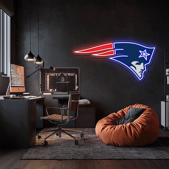 New England Patriots UV Printed Plexi Neon Signs, Basketball Lovers Gift,  Gift For Him