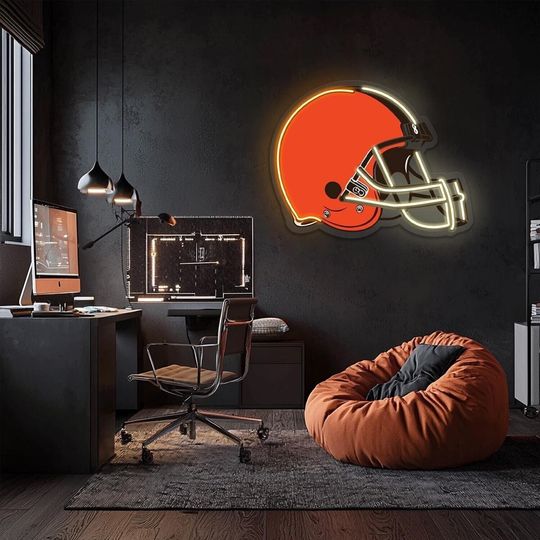 Cleveland Browns UV Printed Plexi Neon Signs, Basketball Lovers Gift,  Gift For Him
