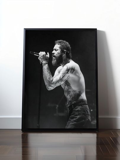 Post Malone Music Poster, Living Room, Home Decor