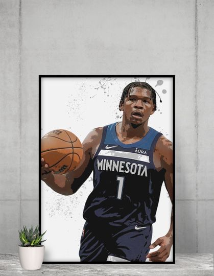 Anthony Edwards Poster,  Wall Art Decor, Best Home Decor Gift