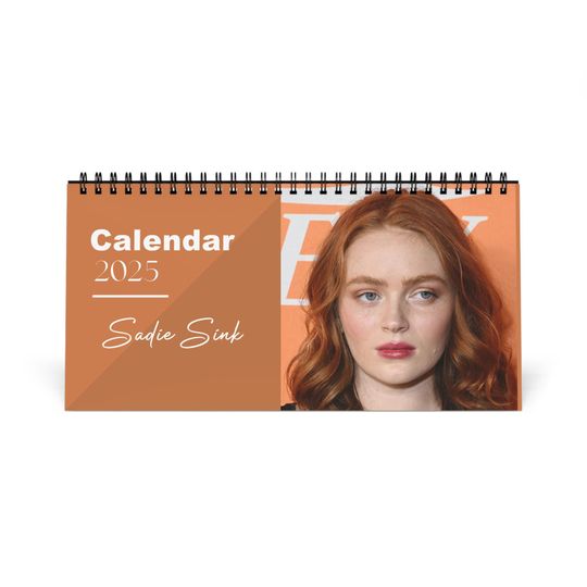 Sadie Sink 2025 Desk Calendar | Stranger Things  The Whale Star | Hollywood Actress Planner | TV  Movie Decor