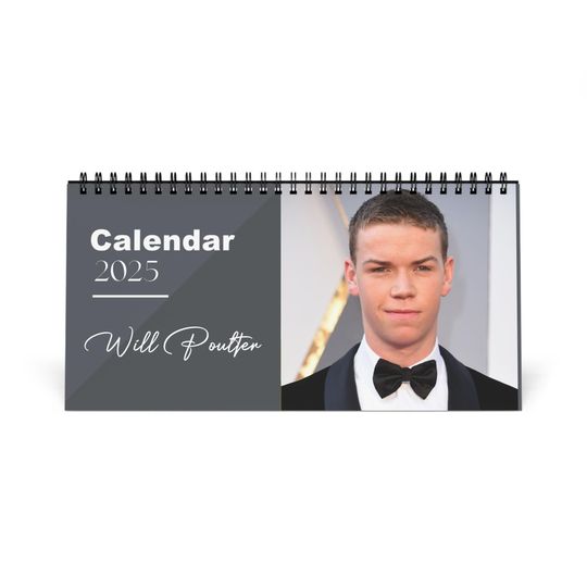 Will Poulter 2025 Desk Calendar | Hollywood Actor Planner | Midsommar & Maze Runner Star | Movie Star Gift | Office Decor