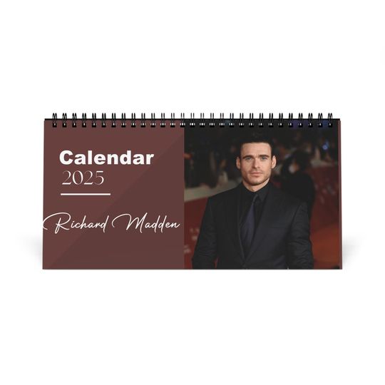 Richard Madden 2025 Desk Calendar | Eternals Actor | Game of Thrones Calendar | Actor Gift | Home Office Decor