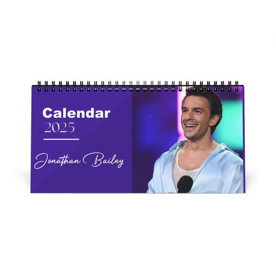 Jonathan Bailey 2025 Desk Calendar | Bridgerton Actor | Bridgerton Season 2 | Celebrity Gift | Office Decor