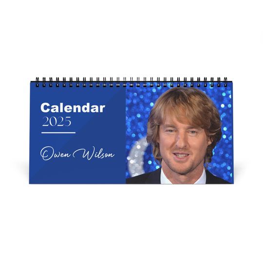 Owen Wilson 2025 Desk Calendar | Actor Monthly Planner | Owen Wilson Gift | Wedding Crashers Calendar | Office Decor