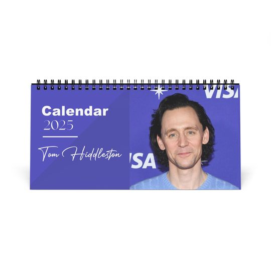 Tom Hiddleston 2025 Desk Calendar | Loki Monthly Planner | Marvel Actor Gift | Tom Hiddleston Calendar | Office Decor