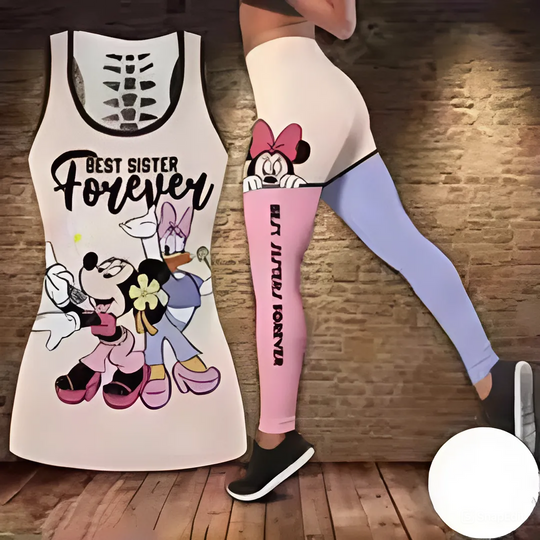 Mickey Mouse Halloween Hollow Tanktop Legging Sets | Women's Day Gift