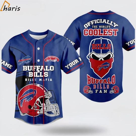 Personalized Buffalo Bills Baseball Jersey, Officially The World's Coolest Bills Baseball Jersey