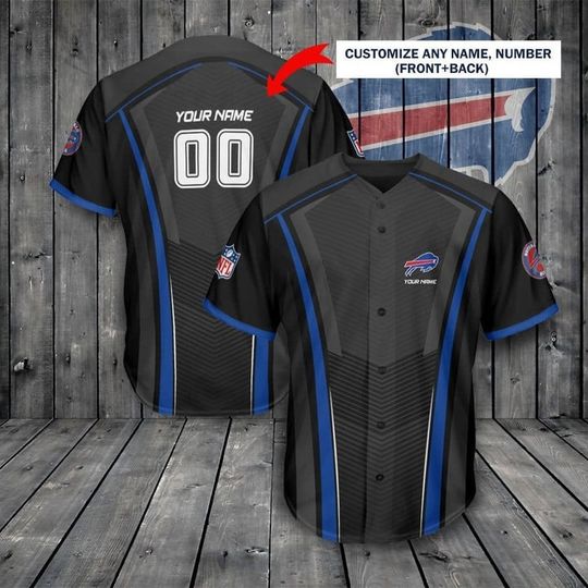 Personalized Buffalo Bills Baseball Jersey, Buffalo Bills Team Jersey