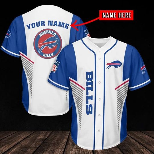 Personalized Buffalo Bills Baseball Jersey, Bills Team Football Jersey