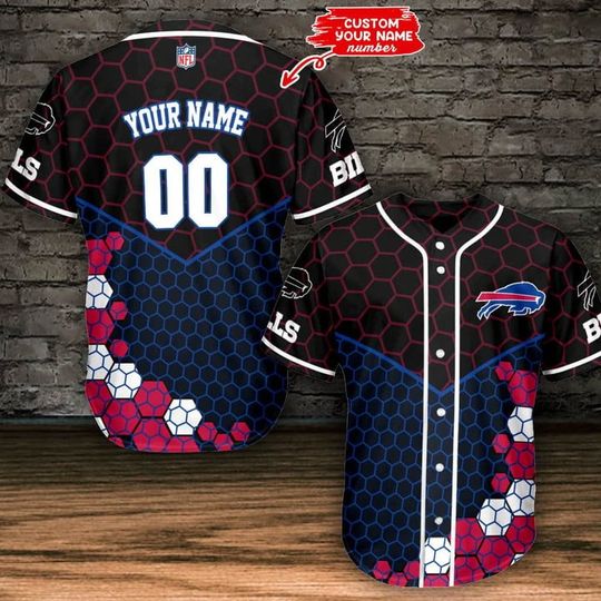 Personalized Buffalo Bills Baseball Jersey, Bills Buffalo Baseball Jersey