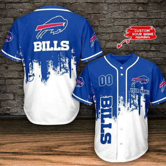 Personalized Buffalo Bills Baseball Jersey, Buffalo Team Football Jersey