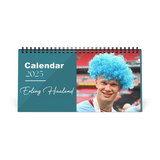 Erling Haaland 2025 Desk Calendar | Premier League & Manchester City Star | Erling Haaland Gift | Football Calendar | Soccer Fan Decor