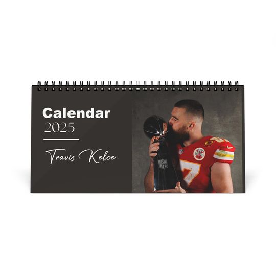 Travis Kelce 2025 Desk Calendar | football Star & Super Bowl Champion | Kansas City Chiefs Calendar | Travis Kelce Gift | Football Fan Decor