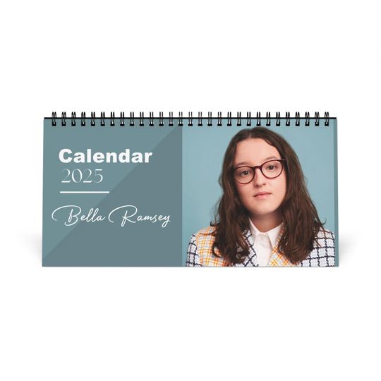 Bella Ramsey 2025 Desk Calendar | The Last of Us Game of Thrones Star | Bella Ramsey Gift | Actor Calendar | TV Movie Decor