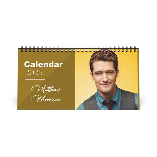Matthew Morrison 2025 Desk Calendar | Glee Star Broadway Actor Monthly Planner | Matthew Morrison Gift | Actor Calendar