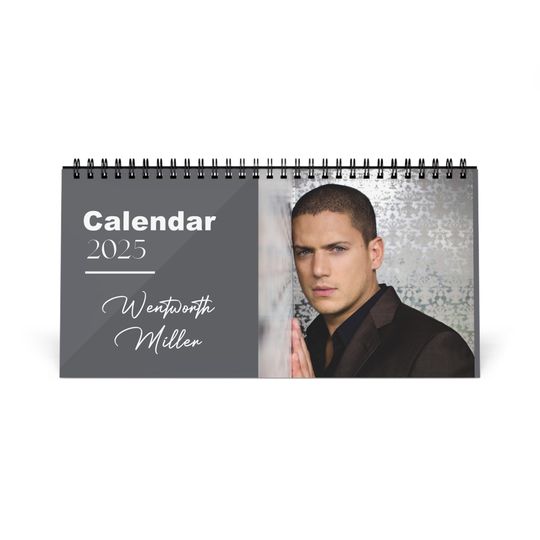 Wentworth Miller 2025 Desk Calendar | Prison Break Star Monthly Planner | Wentworth Miller Gift | Actor Calendar | Celebrity Decor