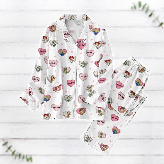 Valentines Day Toy Story Group Matching Pajamas Set, Family Pajamas, Woody Buzz Lightyear Shirt, Toy Story Shirt, Magic Kingdom Shirt