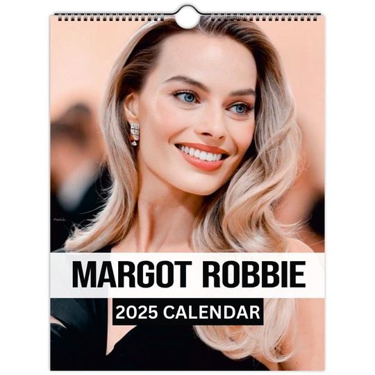 Margot Robbie Wall Calendar 2025 Large, Fan gift,  Barbie, Wolf of Wall Street, Suicide Squad