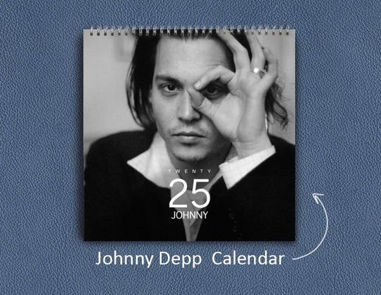 Johnny Depp Calendar 2025 | Johnny Depp  2025 Wall Calendar, Celebrity Wall Calendar 2025, Best Gift For Johnny Depp Fan