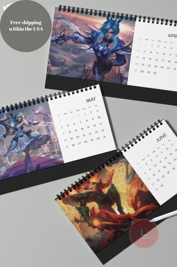 2025 Arcane Calendar | League of Legends Wall Calendar | Jinx, Ekko, Caitlyn, Vi, Swain, Senna, Mordekaiser, Gwen, Arcane
