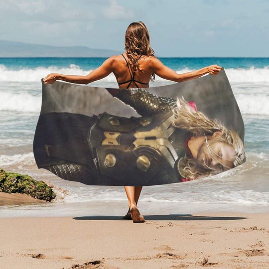 Thor Beach Towel Avengers Super Hero Travelling Camping Summer Birthday Gifts Mothers Fathers Day