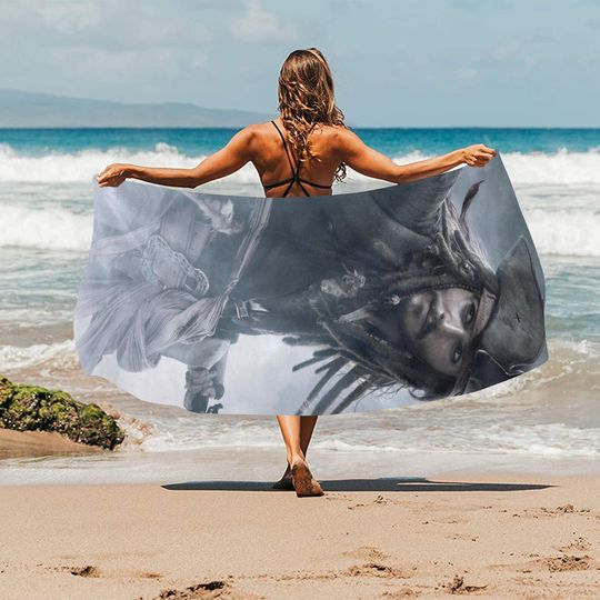 Johnny Depp Towel Jack Sparrow Travelling Camping Summer Birthday Gifts Mothers Fathers Day