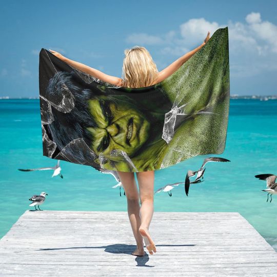 Hulk Beach Towel Super Hero Camping Summer Birthday Gifts Mothers Fathers Day