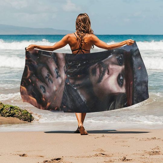 Johnny Depp Towel Jack Sparrow Travelling Camping Summer Birthday Gifts Mothers Fathers Day