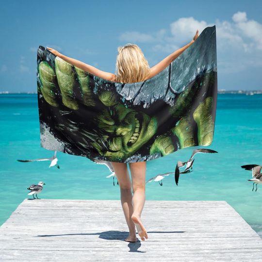 Hulk Beach Towel Super Hero Camping Summer Birthday Gifts Mothers Fathers Day