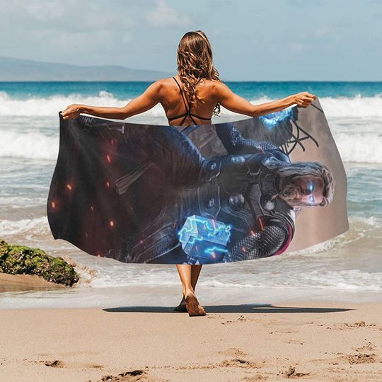 Thor Beach Towel Avengers Super Hero Travelling Camping Summer Birthday Gifts Mothers Fathers Day