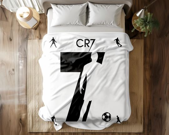 Ronaldo CR7 Soccer Blanket - Cozy Plush Throw for Christmas, Birthday, Dad, Husband, Son, Kids, Teams, and Soccer Fans