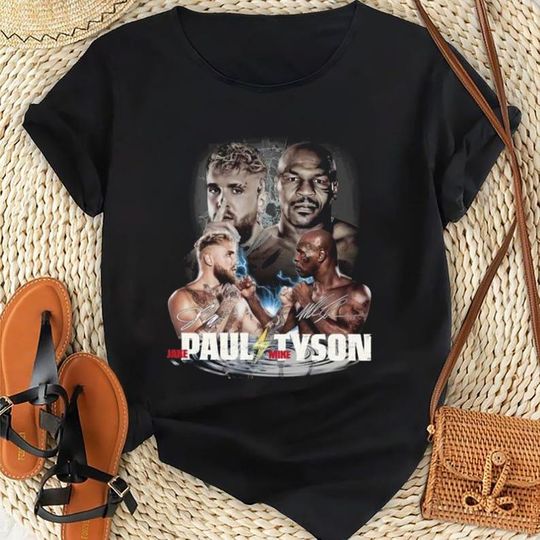 Jake Paul vs Mike Tyson Vintage T-Shirt, Mike Tyson Signature Tee, Mike Tyson Fan Gift, Jake Paul Shirt, Iron Mike Tyson 2024 Game Shirt