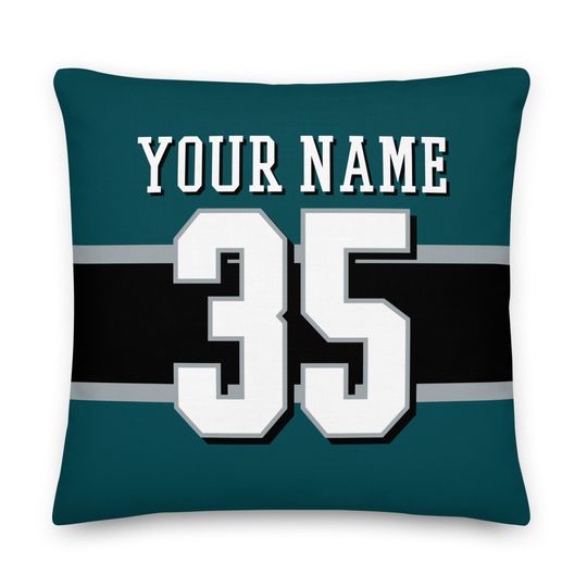 Philadelphia Football Personalized Pillow, Gridiron, Cushion, Football, Gift for Dad, Quarterback, Father's Day, Gift for Mom, Xmas Gift