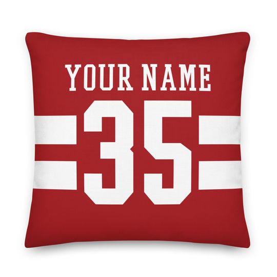 San Francisco Football Personalized Pillow, Gridiron, Cushion, Football, Gift for Dad, Father's Day, Gift for Mom, Unique, Xmas Gift