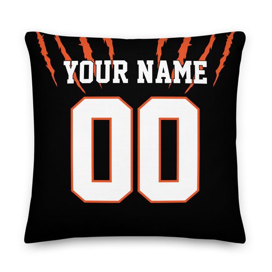 Cincinnati Football Personalized Pillow, Gridiron, Cushion, Football, Gift for Dad, Father's Day, Gift for Son, Gift for Mom, Bengals