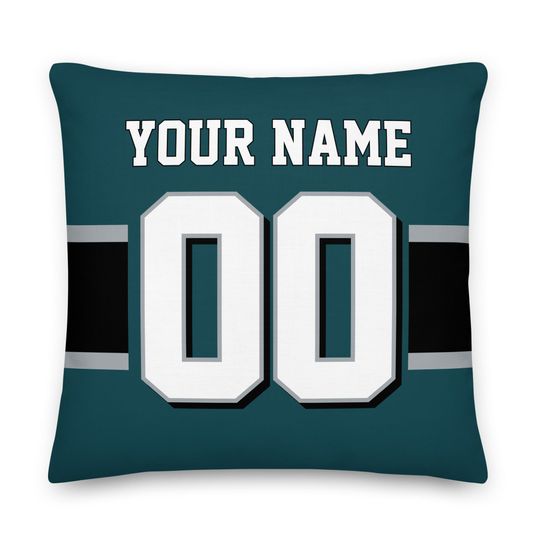 Philadelphia Football Pillow, Birthday Gift, Cushion, Pillow, Personalized, Gift for Dad, Xmas Gift, Unique, Quarterback, Father's Day