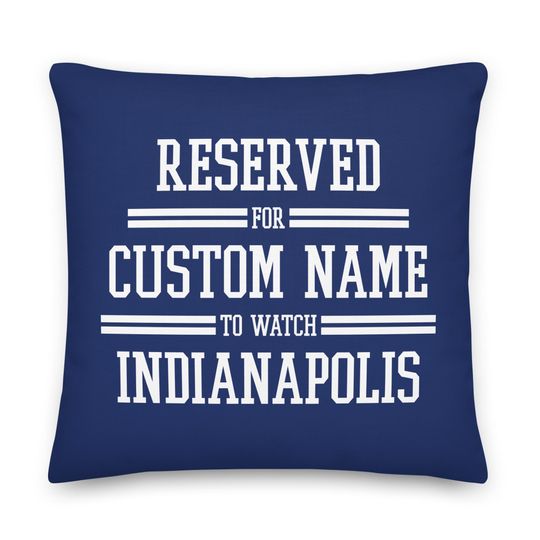 Indianapolis Football Personalized Name Pillow, Custom Cushion, Gift for Dad, Father's Day, Reserved for Dad, Gift for Mom, Colts