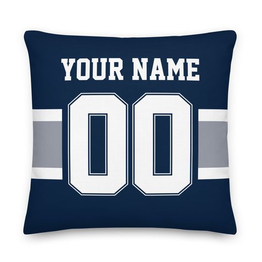 Dallas Football Personalized Pillow, Gridiron, Cushion, Gift for Dad, Quarterback, Father's Day, Super Bowl, Touchdown, Cowboys
