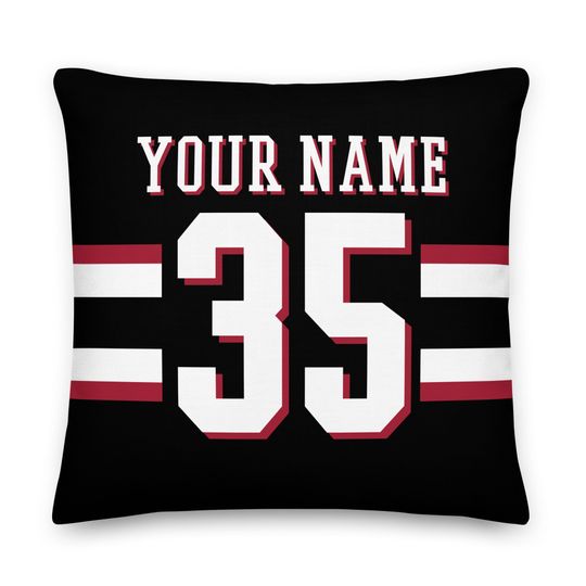 Atlanta Football Personalized Pillow, Gridiron, Cushion, Football, Gift for Dad, Quarterback, Father's Day, Gift for Mom, Xmas Gift