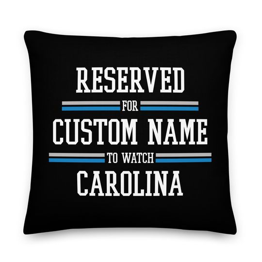 Carolina Football Personalized Name Pillow, Custom Cushion, Gift for Dad, Gift for Mom, Father's Day, Super Bowl, Sports, Xmas Gift