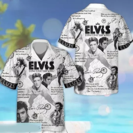 Elvis Presley Hawaiian Shirt, Elvis Presley Short Sleeve Vintage Hawaii Shirt