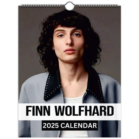 Finn Wolfhard Wall Calendar 2025 Large, Stranger Things, IT, Ghostbusters: Afterlife , fan gift,wall calendars