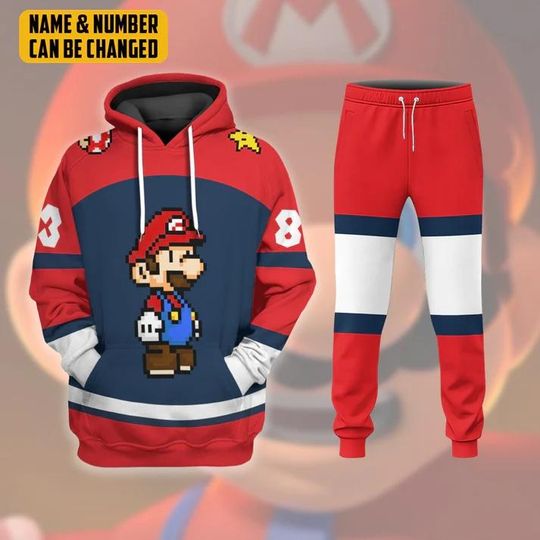 Custom Mario Cosplay Hoodie, Game Characters Cosplay Costume Jogger, Super Mario Characters Shirt, Video Game Shirt, Xmas Gift