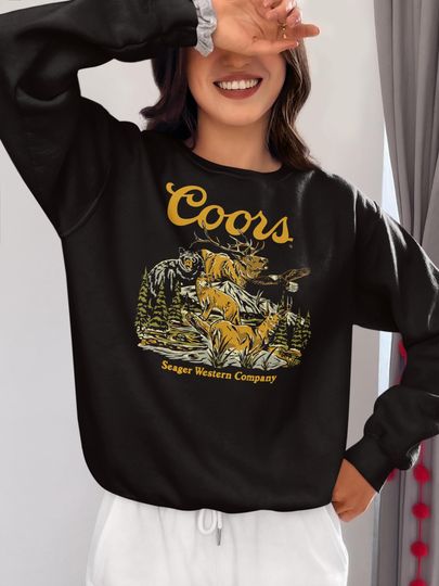 Vintage Sweatshirt Pullover CCOORS Banquet Shirt Seager CCOORS Banquet Preserve