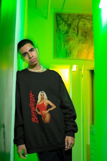 Vintage Sweatshirt Pullover Baywatch Pamela Anderson TV Beach