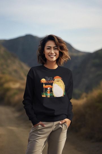 Vintage Sweatshirt Pullover Bad Friends My Neighbor Totoro My Neighbor Bobby Illustration