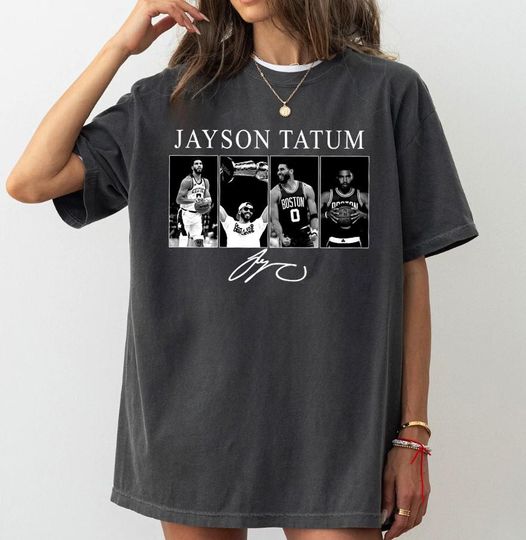 Jayson Tatum Black And White Version Vintage Shirt, Boston Basketball Funny Shirt, Basketball Playoff Shirt, For Her, For Him