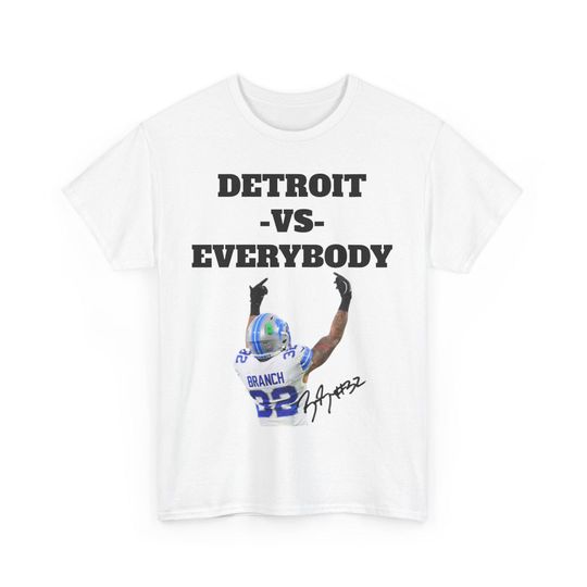 Detroit Vs Everybody T Shirt Brian Branch Tee Detroit Lions T shirt
